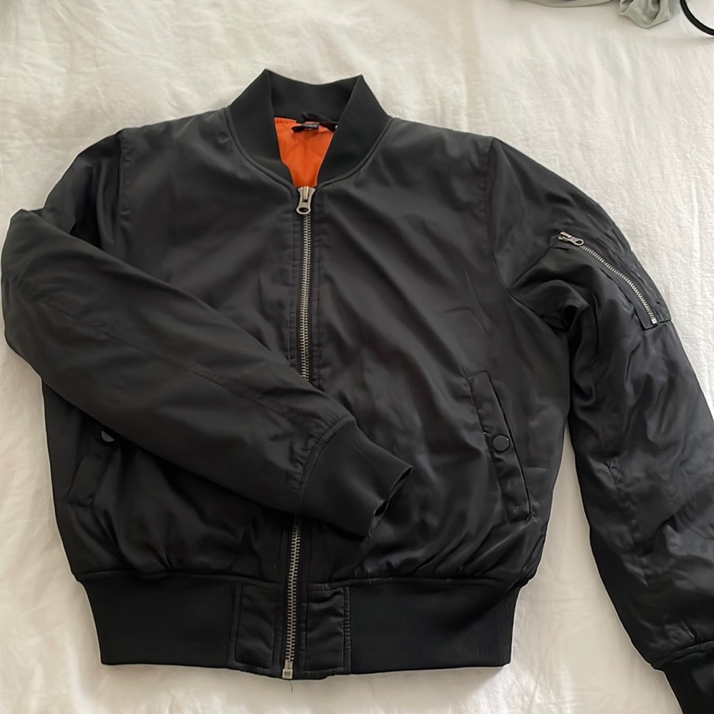 Black bomber jacket